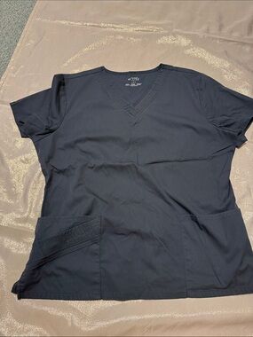 Cherokee Navy Blue V-Neck Scrub Top